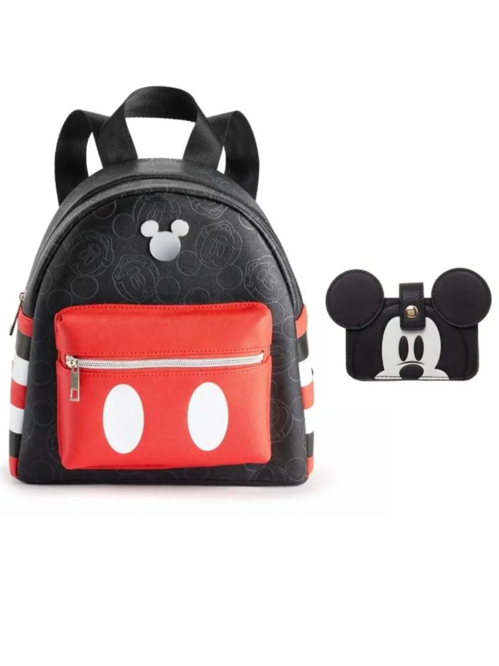 Disney Mickey Mouse Classic Cosplay Mini Backpack with Accordian Card Wallet